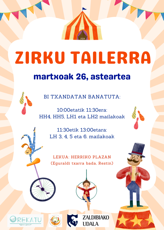 Invitación Vertical Cumpleaños de Circo Ilustrado Naranja.png